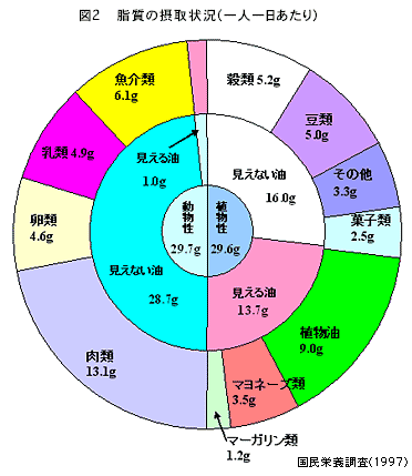 脂質の摂取状況（一人一日あたり）