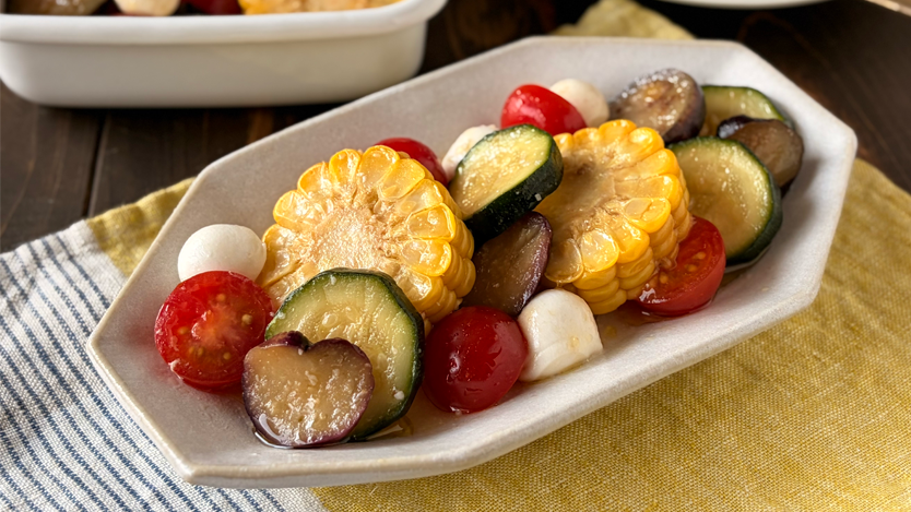 夏野菜とモッツァレラチーズのマリネ