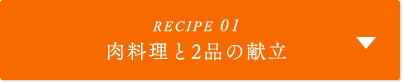 RECIPE01 肉料理と2品の献立